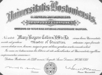 1958 Mary Rogers Collins Master of Education diploma Univ. of Boston